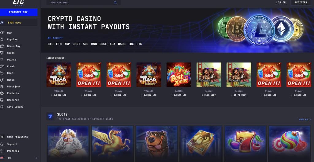LTC Casino Home Page